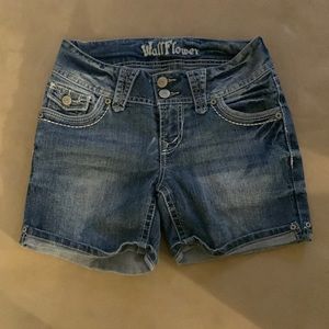 Wallflower denim shorts